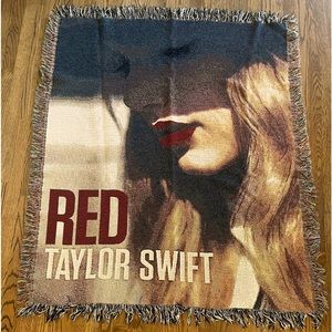 Taylor Swift Red Era Tapestry Throw Blanket 50” x 60”